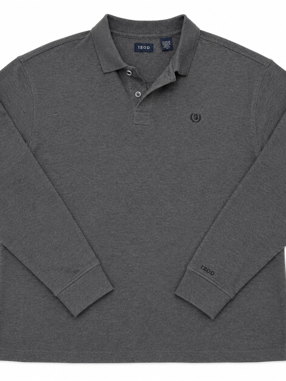 Izod Men's Gray V-Neck Polo Sweater